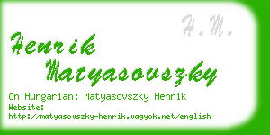 henrik matyasovszky business card